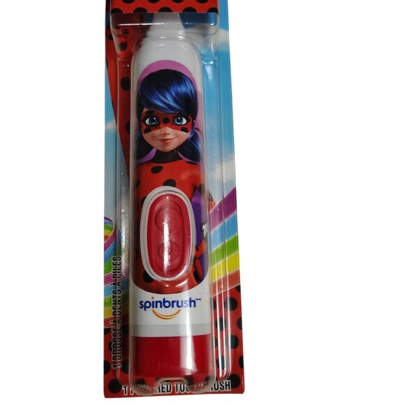 Spinbrush Miraculous Ladybug Kids Power Toothbrush Soft Bristles Battery Operate - Picture 3 of 4